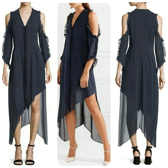 Alice÷Olivia Claude V-Neck Cold Shoulder - Picture 2 of 8